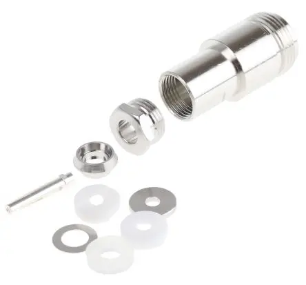 Produktfoto 1 von Telegärtner N Buchse Koaxialsteckverbinder N-Steckverbinder, Kabel, für RG58C/U, RG400/U, RG223/U, RG142B/U,