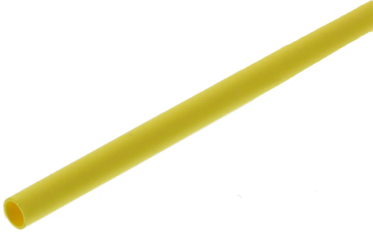 Produktfoto 1 von TE Connectivity RNF-100 Wärmeschrumpfschlauch, Polyolefin Gelb, Ø 1.6 mm Schrumpfrate 2:1, Länge 1.2m