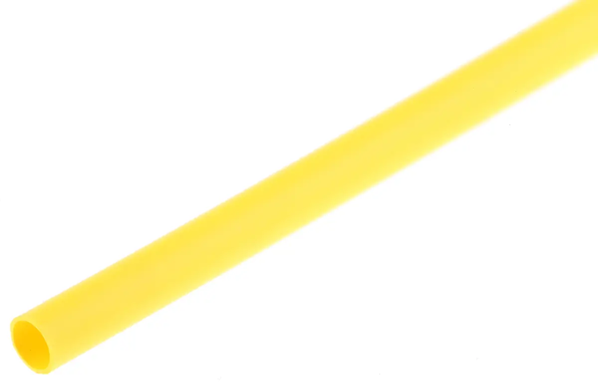 Produktfoto 1 von TE Connectivity RNF-100 Wärmeschrumpfschlauch, Polyolefin Gelb, Ø 2.4 mm Schrumpfrate 2:1, Länge 1.2m