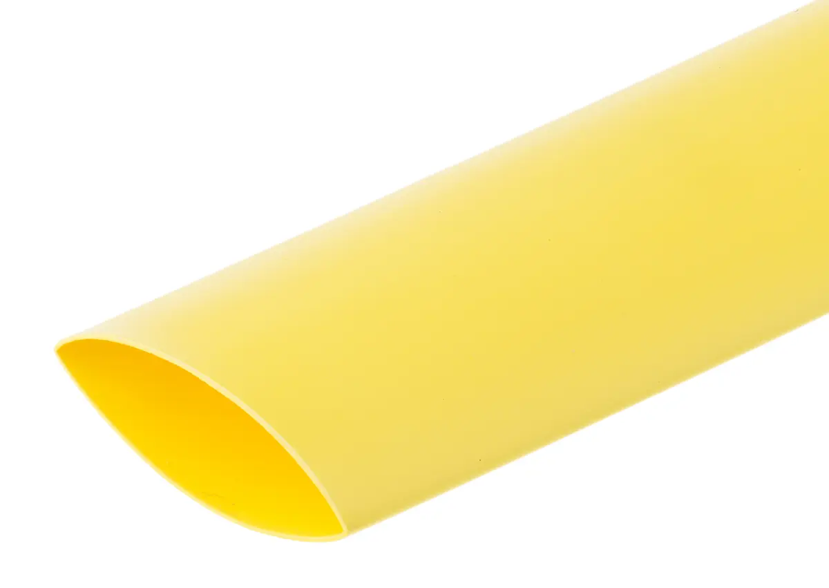 Produktfoto 1 von TE Connectivity RNF-100 Wärmeschrumpfschlauch, Polyolefin Gelb, Ø 19 mm Schrumpfrate 2:1, Länge 1.2m
