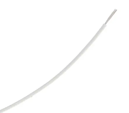 Produktfoto 1 von TE Connectivity M22759 Schaltdraht, 22 AWG 100 m Weiß Ø 1.27 mm 19 Litzen Ethylen-Tetrafluorethylen