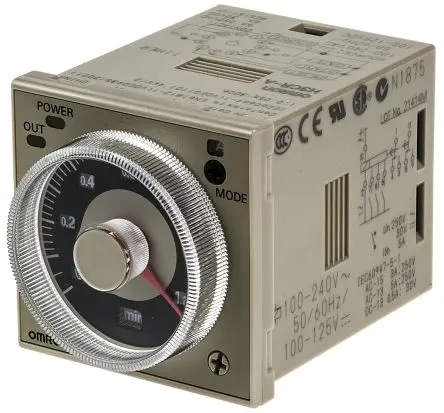 Produktfoto 1 von Omron H3CR Zeitrelais, DIN-Hutschiene 125 V dc 100V ac, 240 V ac, 0.05 s to 300 h, 2 Kont. Multifunktion, 2-poliger