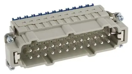HARTING Han ES Press Industrie-Steckverbinder Kontakteinsatz Stecker, 24-polig 16A, Frontplattenmontage,