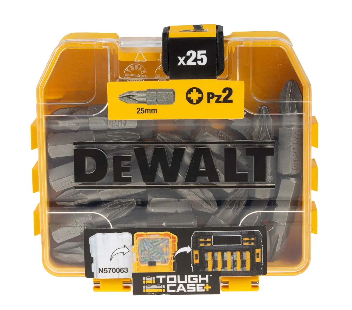 Produktfoto 1 von DeWALT PZ2 Schraubbit, 25-teilig