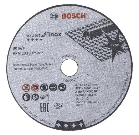 Produktfoto 1 von Bosch X Lock Siliziumkarbid Ø 76 mm / Stärke 1 mm, Korngröße 5 Sehr Fein 5 pro Paket