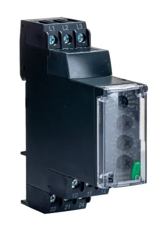 Produktfoto 1 von Schneider Electric Harmony Control Überwachungsrelais 3-phasig, 2-poliger Umschalter DIN-Hutschiene