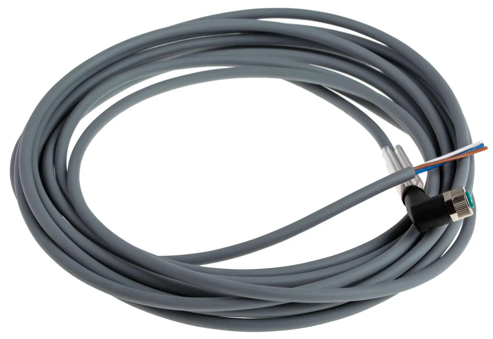Produktfoto 1 von Pepperl + Fuchs V31-WM-5M-PUR, 4-polig Sensor-Betätigungselementkabel, Rechtwinklig Buchse / Nicht abgeschlossen, Länge