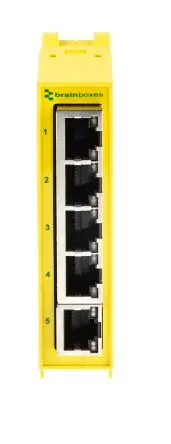 Brainboxes Ethernet-Switch 5-Port Unmanaged 100Mbit/s
