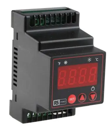 Produktfoto 1 von RS PRO 1241057 Ein-Aus-Temperaturregler DIN-Hutschiene 1, 1 x Relais Ausgang/ NTC Eingang 253V ac Einpunktregelung,