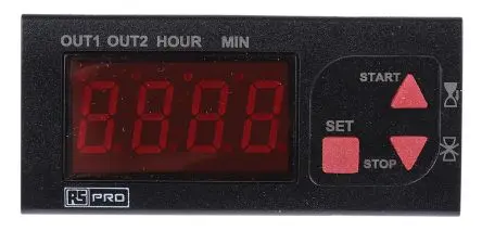 Produktfoto 1 von RS PRO ETM2432 Zeitrelais, Panel 24 V dc 230V ac, 0 to 01 min to 99 to 59 h, 2 Kont. Multifunktion