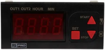 Produktfoto 1 von RS PRO ETM2432 Zeitrelais, Panel 24 V dc 24V ac, 0.01 to 99.59 min Multifunktion