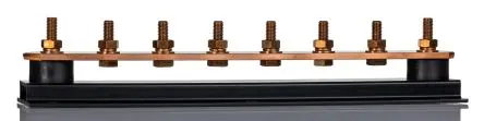 Produktfoto 1 von WJ Furse Kupfer Erdungsschiene, 90mm x 90 mm x 400 mm, 6 Anschlüsse
