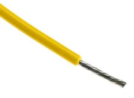 Produktfoto 1 von Alpha Wire Hookup Wire PVC Schaltdraht, 18 AWG 305 m Gelb Ø 2.01 mm 16 Litzen