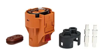 Produktfoto 1 von Amphenol Industrial Epower Lite EV-Steckverbinder, RADSOK-Stecker mit HVIL 70A, 1-reihig, 2-polig, Buchse, 4mm², Stecker
