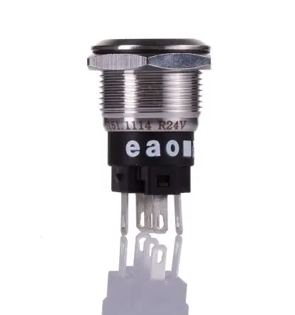 Produktfoto 1 von EAO 82 Druckschalter Rot Beleuchtet Tastend Panel Ø 19 mm, 1-poliger Umschalter / 3A 240 V dc 240 V ac, IP65, IP67