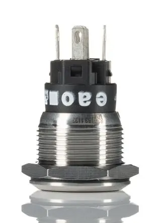 Produktfoto 1 von EAO 82 Druckschalter Grün Beleuchtet Tastend Panel Ø 19 mm, 1-poliger Umschalter / 200mA 240 V dc 240 V ac, IP65, IP67