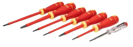 Bahco Isolierter Schraubendrehersatz, 7-teilig Schlitz, PHILLIPS®