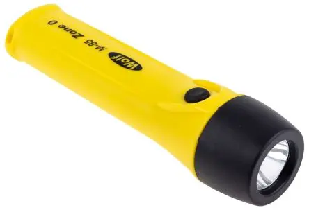 Wolf Safety Taschenlampe LED Gelb, 210 lm / M-85, 170 mm IECEx/ATEX-Zulassung