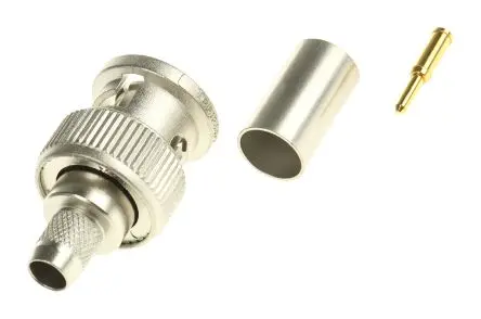 Produktfoto 1 von Telegärtner BNC Stecker Koaxialsteckverbinder BNC-Steckverbinder, Kabel, für 0.6/3.7D-Kabel, 75 Ω Crimpbefestigung,
