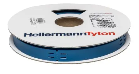 Produktfoto 1 von HellermannTyton Kabeletiketten B. 100 mm für TT4000+, TT430 120 pro Paket auf Blau 100 mm Weiß Polyolefin