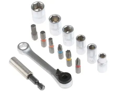 RS PRO Edelstahl Hex 5, Hex 6, PH1, PH2, PZ1, PZ2, T10, T15, T20, T25, T30, T40, 24-teilig