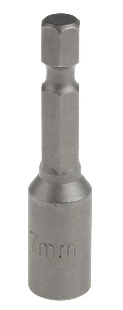Produktfoto 1 von RS PRO 6.35 mm 7 mm Innensechskant Schraubbit, Sechskant Magnet, 1-teilig, 50 mm