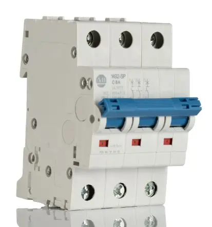 Produktfoto 1 von Allen Bradley 1492-SPM Miniaturüberlastschalter Typ C, Pol 3-polig 8A 480V ac, Abschaltvermögen 15 kA 1492-SPM 96 V dc