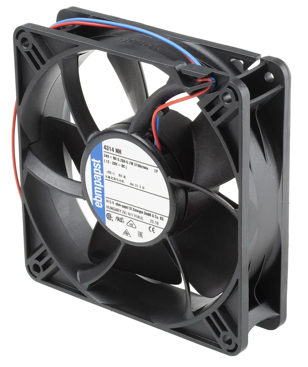 Produktfoto 1 von ebm-papst 4300 N - S-Panther DC-Axiallüfter, Kugellager, 24 V dc / 10W, 119 x 119 x 32mm, 3150U/min, 285m³/h