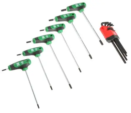 Produktfoto 1 von RS PRO TORX®-Schlüsselsatz Lang, CrMo-Stahl 14, T10 bis T40