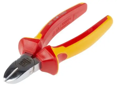 Produktfoto 1 von RS PRO VDE 1000V zugelassen Diagonal Seitenschneider Schließer (NO) 160mm / Backen 23mm, Schneidleistung 2 mm