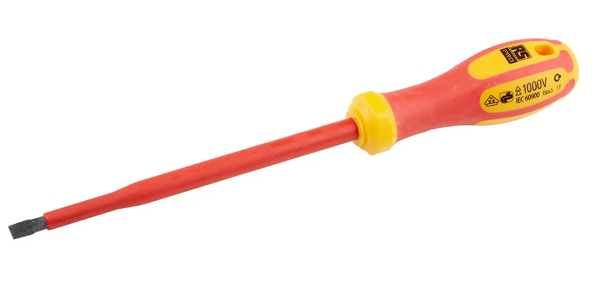 Produktfoto 1 von RS PRO VDE 1000V zugelassen Isoliert, Chrom Vanadium Stahl, Molybdänstahl, 260 mm / Klinge 150 mm