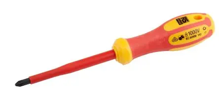 Produktfoto 1 von RS PRO VDE 1000V zugelassen PZ2 Isoliert, Chrom Vanadium Stahl, Molybdänstahl, 210mm / Klinge 100 mm