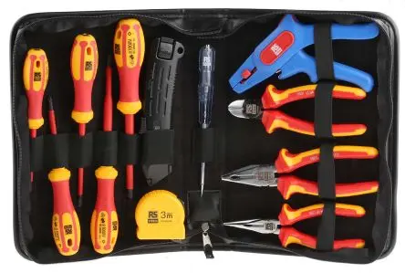 Produktfoto 1 von RS PRO VDE 1000V zugelassen Schraubendreher- und Zangen-Set 12-teilig