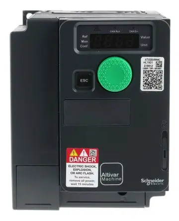 Produktfoto 1 von Schneider Electric ATV320 3-Phasen Antrieb mit regelbarer Drehzahl 0.55 kW 500V 1.9 A 0.1Hz, 599 Hz