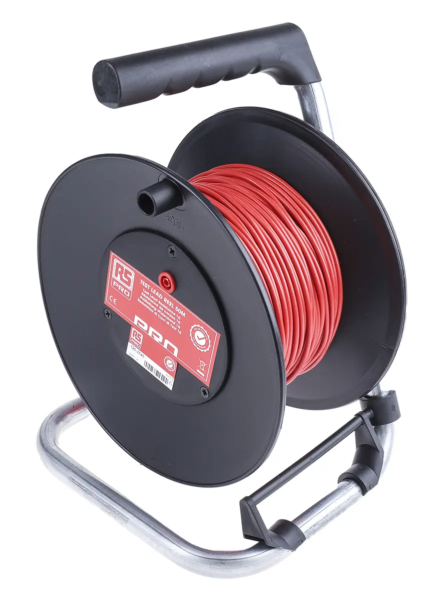 Produktfoto 1 von RS PRO Messleitung Verlängerung, 50 m Rot / 4 mm Buchse CAT 1000V