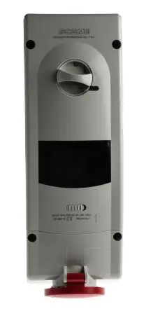 Produktfoto 1 von Scame 567 CEE Steckvorrichtung Überspannungsschutz, Buchse Rot Gerade 3+N+E 6 h 16A, 400V, IP44