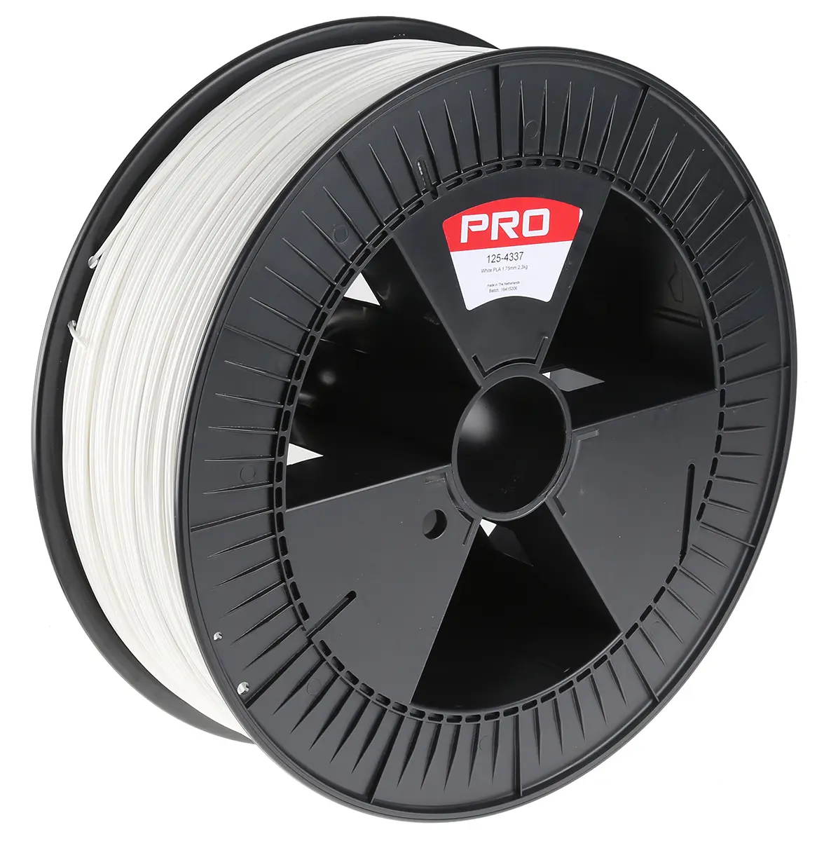 Produktfoto 1 von RS PRO Polymilchsäure 3D-Drucker Filament zur Verwendung mit Gängige Desktop-3D-Drucker, Weiß, 1.75 mm, Fused Deposition