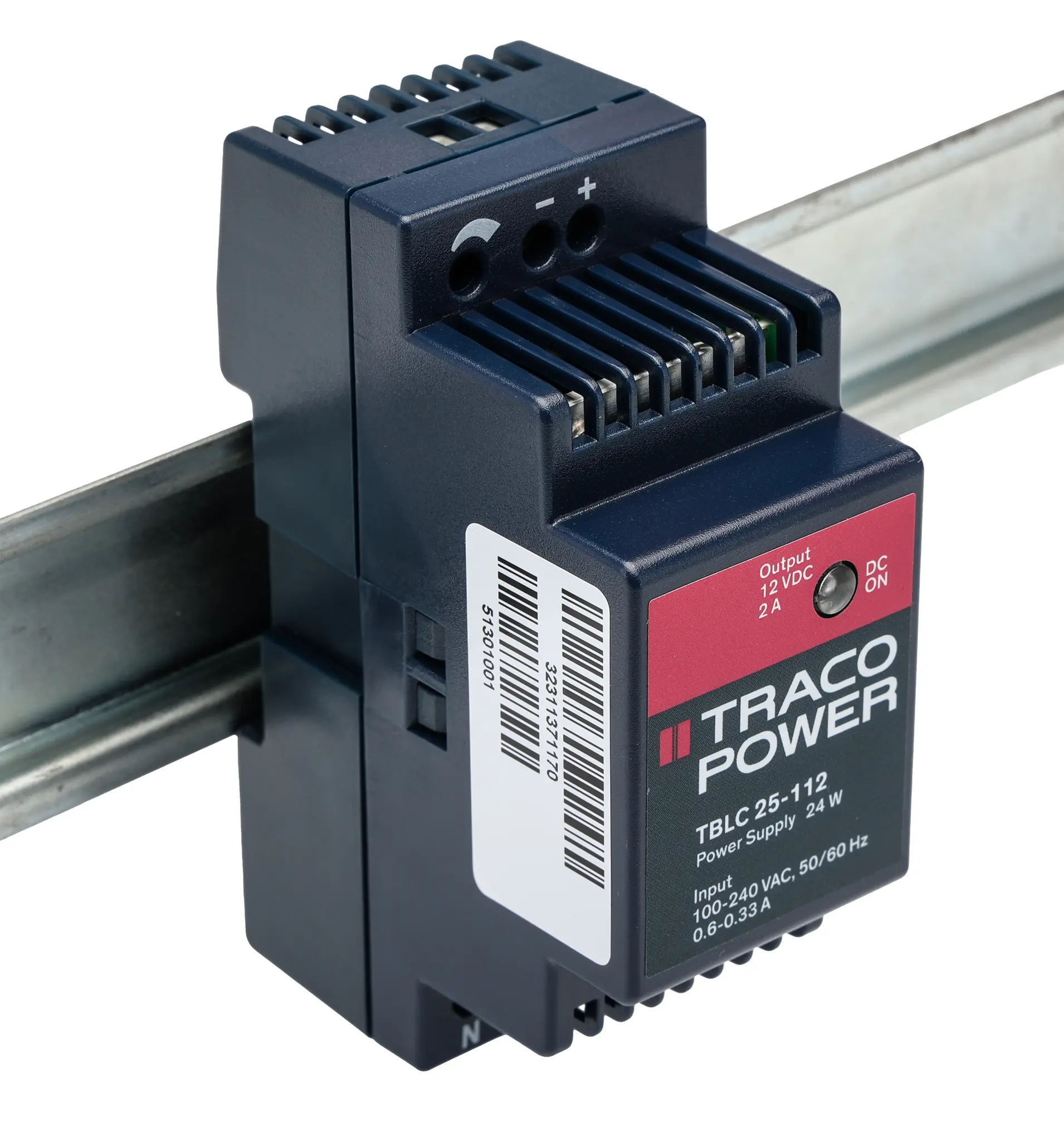 Produktfoto 1 von TRACOPOWER TBLC 25 DIN-Schienen Netzteil Getaktet 12V dc / 2A 24W 85 → 264V ac