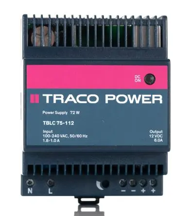 Produktfoto 1 von TRACOPOWER TBLC DIN-Schienen Netzteil Geschalteter Modus 264V ac AC / 6 A 16V dc DC 72 W