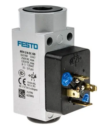 Produktfoto 1 von Festo PEV Relativdruck Druckschalter, 125V dc, 1 bar → 12 bar
