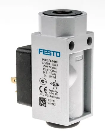 Produktfoto 1 von Festo PEV Relativdruck Druckschalter, 125V, 1 bar → 12 bar