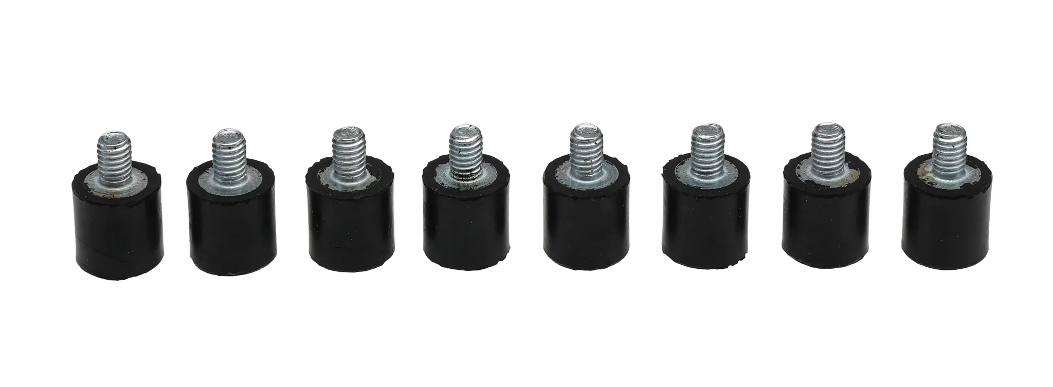 Produktfoto 1 von RS PRO Gummi Vibrationsdämpfer, Außengewinde-Puffer M4, Ø 10mm x 10mm, 60 Shore A