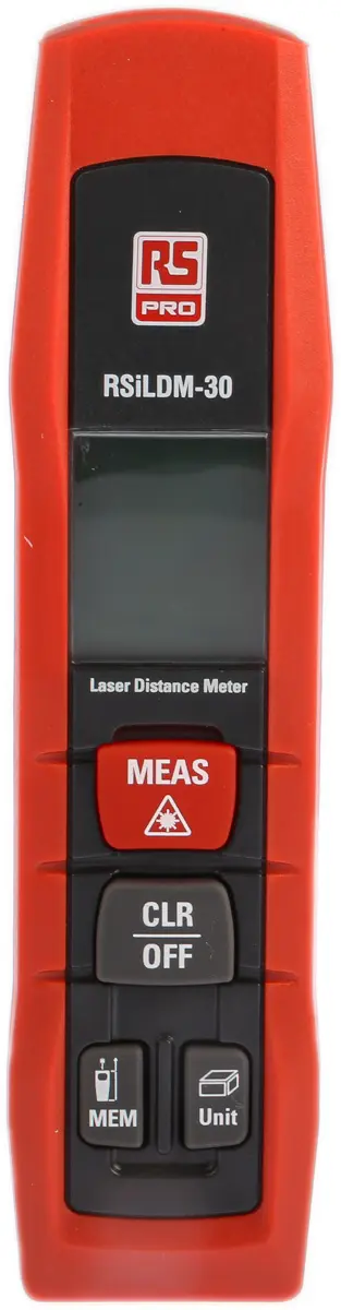 Produktfoto 1 von RS PRO ILDM-30 LCD Laser Entfernungsmesser, metrisch/zöllig, Klasse 2, 635nm