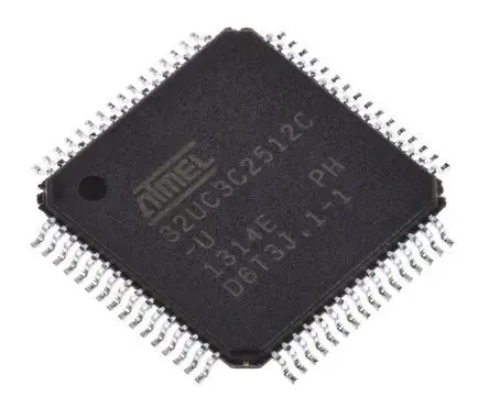 Produktfoto 1 von Microchip Mikrocontroller AT32UC3C AVR32 32 bit Oberfläche 512kB Flash TQFP 64-Pin 66 MHz 64 kB RAM
