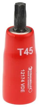 Produktfoto 1 von STAHLWILLE 3/8 in Bit Buchse SW T45 Sechskant VDE 1000V zugelassen x 67mm
