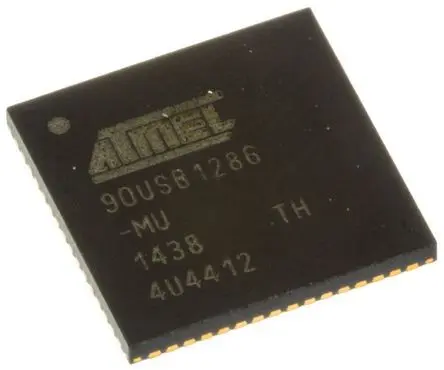 Produktfoto 1 von Microchip Mikrocontroller AT90USB1286 AVR 8 bit Oberfläche 128kB Flash QFN 64-Pin 16 MHz 8 kB RAM