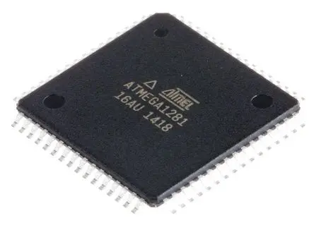 Produktfoto 1 von Microchip Mikrocontroller ATMEGA1281 AVR 8 bit Oberfläche 128kB Flash TQFP 64-Pin 16 MHz 8 kB RAM