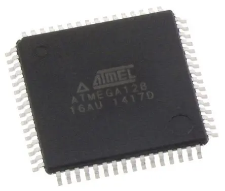 Produktfoto 1 von Microchip Mikrocontroller ATMEGA128 AVR 8 bit Oberfläche 128kB Flash TQFP 64-Pin 16 MHz 4 kB RAM