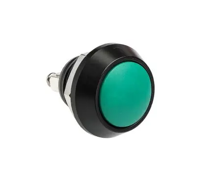 Produktfoto 1 von Bulgin MMP0120 Druckschalter Grün Tastend Panel Ø 12 mm, SPST / 2A 36 V dc 36 V ac, IP67