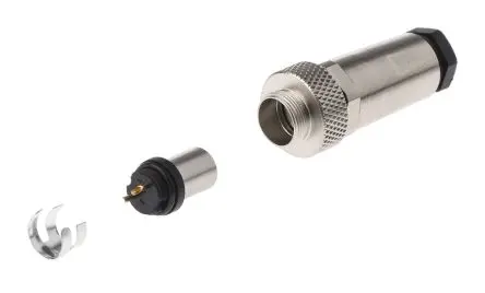 Produktfoto 1 von binder 712 14 mm M9 Rundsteckverbinder Stecker 2-polig Stecker 4A Kabel IP67
